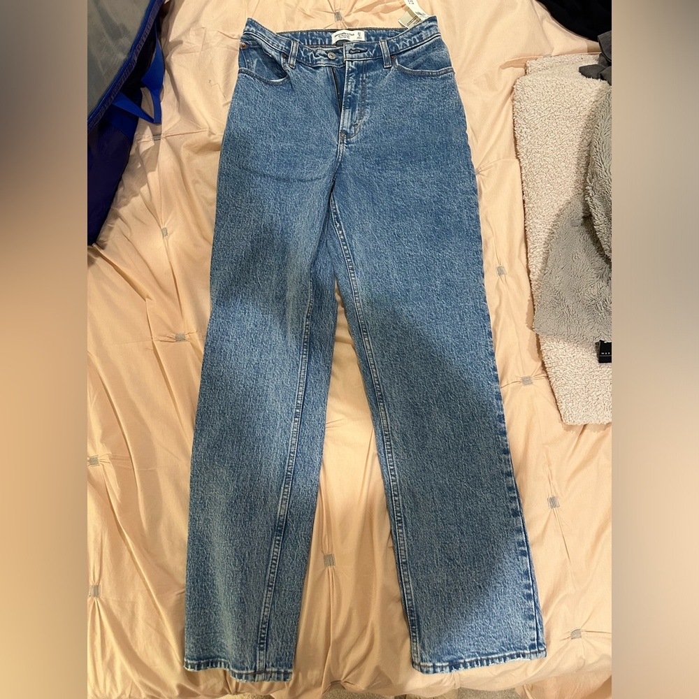 NWT Abercrombie & Fitch curve love 90s straight ultra high rise jeans